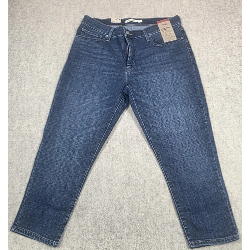 Levi's 311 Women's Shaping Skinny Denim Capri Dark Wash Jeans Size 32 (32x31) - Picture 2 of 13
